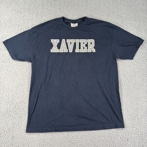 Xavier Musketeers Shirt Mens‎ XL Navy Blue NCAA Basketball Steve & Barry's Tee